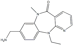 6,11-Dihydro-8-aminomethyl-11-ethyl-6-methyl-5H-pyrido[2,3-b][1,5]benzodiazepin-5-one Struktur