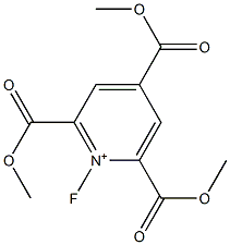 1-Fluoro-2,4,6-tris(methoxycarbonyl)pyridinium Struktur