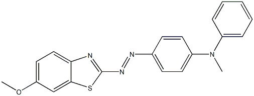 6-Methoxy-2-[p-(N-methylanilino)phenylazo]benzothiazole Struktur