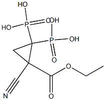 [2-(Ethoxycarbonyl)-2-cyanocyclopropane-1,1-diyl]bisphosphonic acid Struktur