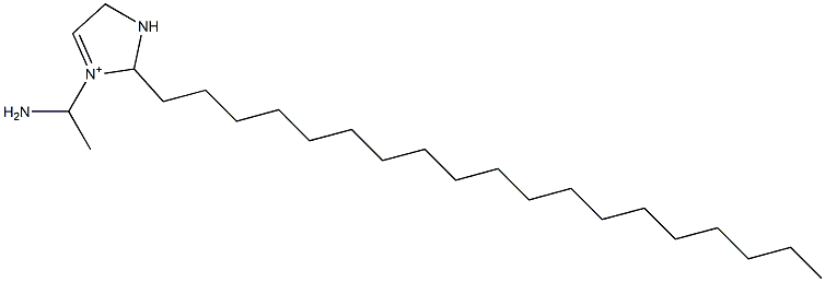 3-(1-Aminoethyl)-2-nonadecyl-3-imidazoline-3-ium Struktur