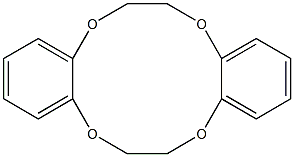 6,7,14,15-Tetrahydrodibenzo[b,h][1,4,7,10]tetraoxacyclododecin Struktur