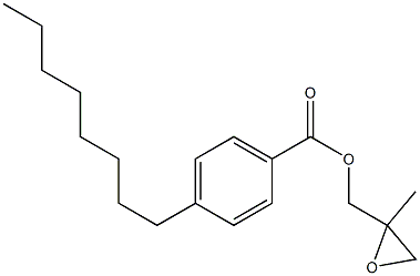 4-Octylbenzoic acid 2-methylglycidyl ester Struktur