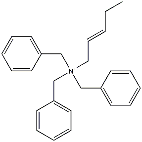 (2-Pentenyl)tribenzylaminium Struktur