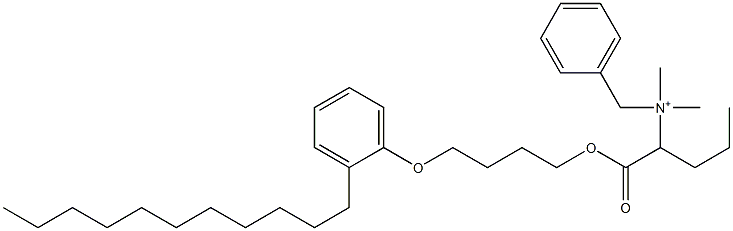 N,N-Dimethyl-N-benzyl-N-[1-[[4-(2-undecylphenyloxy)butyl]oxycarbonyl]butyl]aminium Struktur