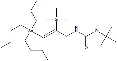 (2Z)-3-Tributylstannyl-N-(tert-butoxycarbonyl)-2-(trimethylsilyl)-2-propen-1-amine Struktur