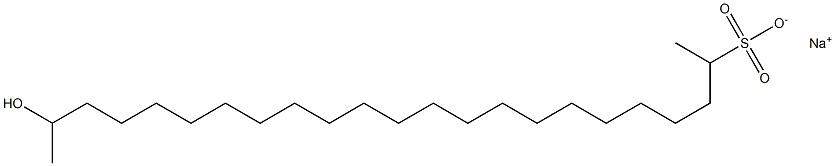 22-Hydroxytricosane-2-sulfonic acid sodium salt Struktur