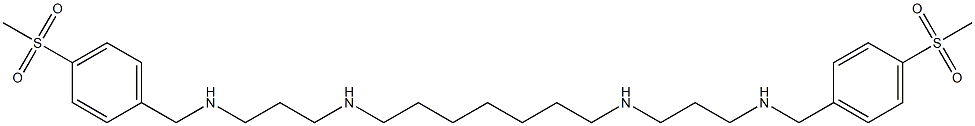 N,N'-Bis[3-(4-methylsulfonylbenzylamino)propyl]-1,7-heptanediamine Struktur