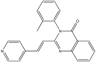 3-(2-Methylphenyl)-2-[2-(4-pyridyl)vinyl]quinazolin-4(3H)-one Struktur