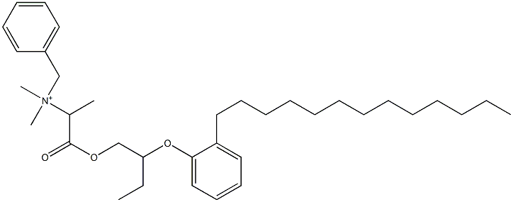 N,N-Dimethyl-N-benzyl-N-[1-[[2-(2-tridecylphenyloxy)butyl]oxycarbonyl]ethyl]aminium Struktur