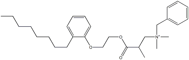 N,N-Dimethyl-N-benzyl-N-[2-[[2-(2-octylphenyloxy)ethyl]oxycarbonyl]propyl]aminium Struktur