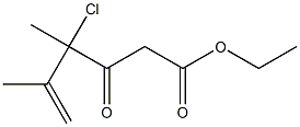 3-Oxo-4-chloro-4,5-dimethyl-5-hexenoic acid ethyl ester Struktur