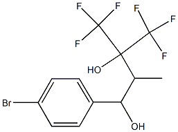 1-(p-Bromophenyl)-2-methyl-3-trifluoromethyl-4,4,4-trifluoro-1,3-butanediol Struktur