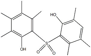 2,2'-Dihydroxy-3,3',4,5,5',6,6'-heptamethyl[sulfonylbisbenzene] Struktur