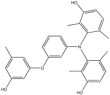 N,N-Bis(5-hydroxy-2,6-dimethylphenyl)-3-(3-hydroxy-5-methylphenoxy)benzenamine Struktur