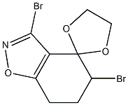 3-Bromo-4,5,6,7-tetrahydro-5-bromospiro[1,2-benzisoxazole-4,2'-[1,3]dioxolane] Struktur