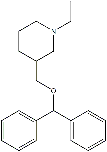 3-(Diphenylmethoxymethyl)-1-ethylpiperidine Struktur