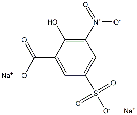 3-Nitro-5-sulfosalicylic acid disodium salt Struktur