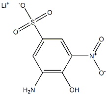 5-Amino-4-hydroxy-3-nitrobenzenesulfonic acid lithium salt Struktur