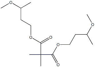 Dimethylmalonic acid bis(3-methoxybutyl) ester Struktur