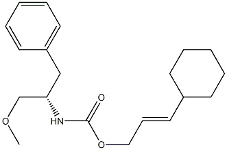 N-[(S)-1-Methoxymethyl-2-phenylethyl]carbamic acid (E)-3-cyclohexylallyl ester Struktur