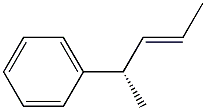 [S,(+)]-4-Phenyl-2-pentene Struktur