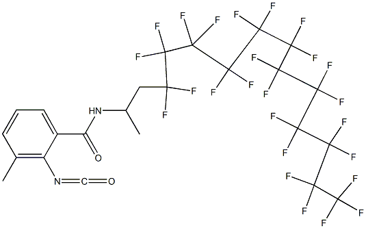 2-Isocyanato-3-methyl-N-[2-(pentacosafluorododecyl)-1-methylethyl]benzamide Struktur