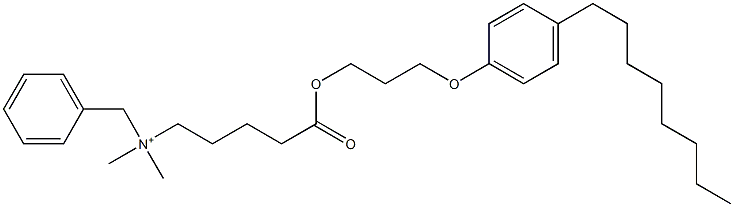 N,N-Dimethyl-N-benzyl-N-[4-[[3-(4-octylphenyloxy)propyl]oxycarbonyl]butyl]aminium Struktur