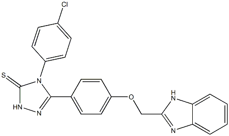 5-[4-[(1H-Benzimidazol-2-yl)methoxy]phenyl]-4-(p-chlorophenyl)-2H-1,2,4-triazole-3(4H)-thione Struktur