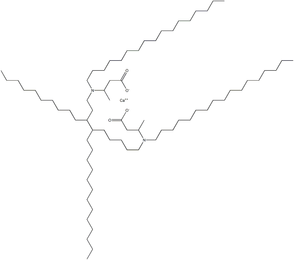 Bis[3-(diheptadecylamino)butyric acid]calcium salt Struktur