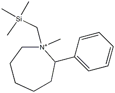 1-(Trimethylsilylmethyl)-1-methyl-2-phenylhexahydro-1H-azepin-1-ium Struktur