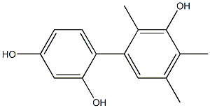 2',4',5'-Trimethyl-1,1'-biphenyl-2,3',4-triol Struktur