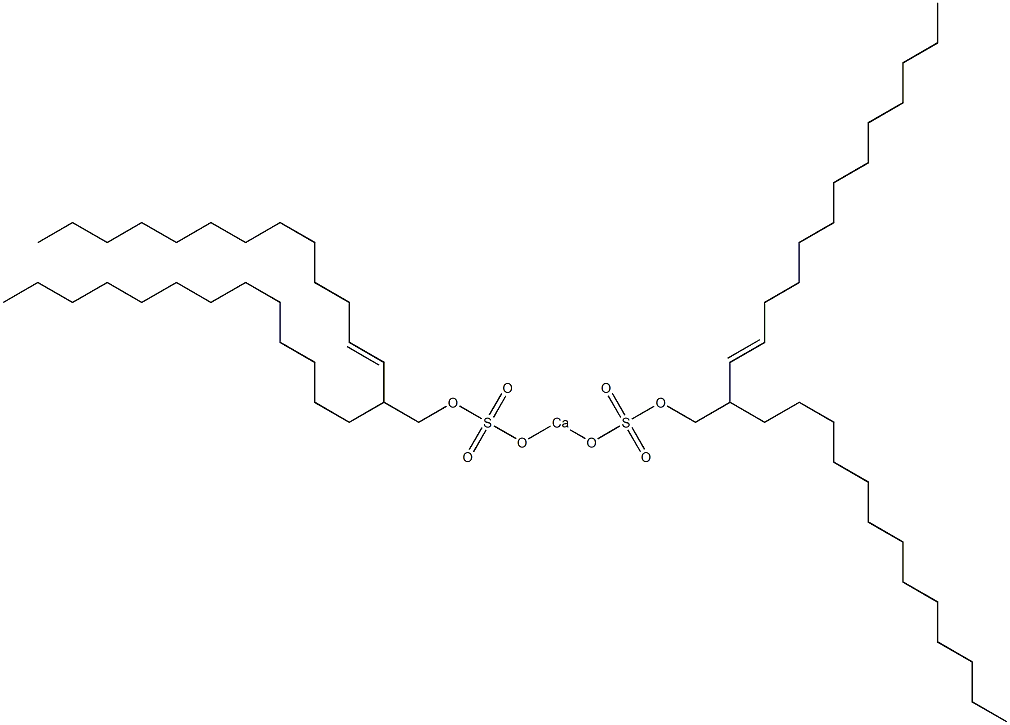 Bis(2-tridecyl-3-pentadecenyloxysulfonyloxy)calcium Struktur