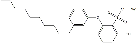 3-Hydroxy-3'-decyl[oxybisbenzene]-2-sulfonic acid sodium salt Struktur