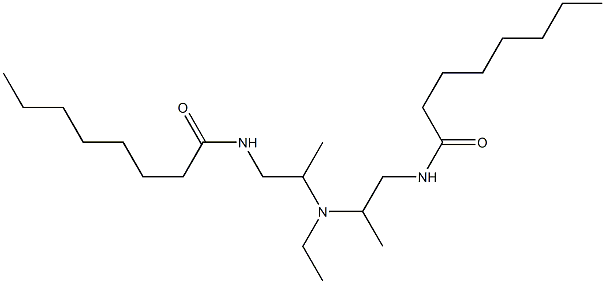 N,N'-[Ethyliminobis(2-methyl-2,1-ethanediyl)]bis(octanamide) Struktur