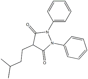 4-Isopentyl-1,2-diphenyl-3,5-pyrazolidinedione Struktur