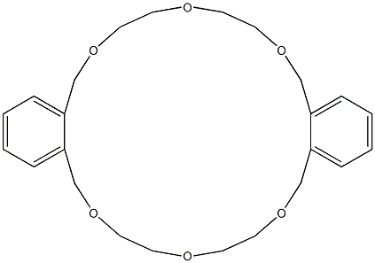 5,7,8,10,11,13,18,20,21,23,24,26-Dodecahydro-6,9,12,19,22,25-hexaoxadibenzo[a,l]cyclodocosene Struktur