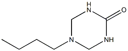 5-Butylhexahydro-1,3,5-triazin-2-one Struktur