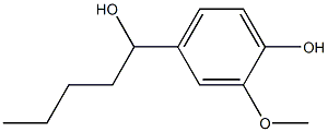 2-Methoxy-4-(1-hydroxypentyl)phenol Struktur