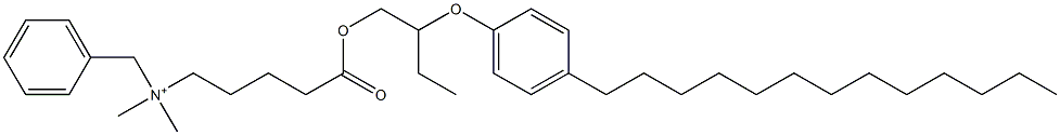 N,N-Dimethyl-N-benzyl-N-[4-[[2-(4-tridecylphenyloxy)butyl]oxycarbonyl]butyl]aminium Struktur