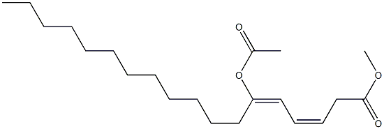 (3Z,5E)-6-Acetoxy-3,5-octadecadienoic acid methyl ester Struktur