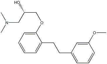 (2S)-3-Dimethylamino-1-[2-(3-methoxyphenethyl)phenoxy]-2-propanol Struktur