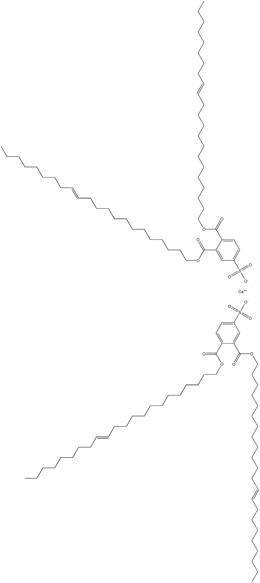 Bis[3,4-di(13-docosenyloxycarbonyl)benzenesulfonic acid]calcium salt Struktur