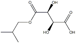 D-Tartaric acid hydrogen 1-isobutyl ester Struktur