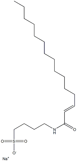 4-(2-Pentadecenoylamino)-1-butanesulfonic acid sodium salt Struktur