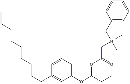 N,N-Dimethyl-N-benzyl-N-[[[1-(3-nonylphenyloxy)propyl]oxycarbonyl]methyl]aminium Struktur