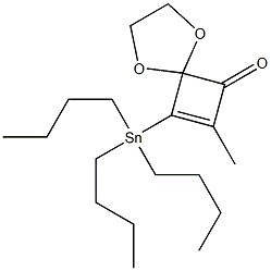 8-(Tributylstannyl)-7-methyl-1,4-dioxaspiro[4.3]oct-7-en-6-one Struktur