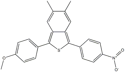 5,6-Dimethyl-1-(p-nitrophenyl)-3-(p-methoxyphenyl)benzo[c]thiophene Struktur