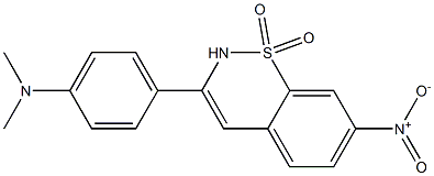 3-(4-Dimethylaminophenyl)-7-nitro-2H-1,2-benzothiazine 1,1-dioxide Struktur