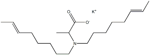 2-[Di(6-octenyl)amino]propanoic acid potassium salt Struktur